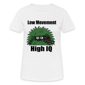 Low Movement – High IQ Gamer Design - Frauen T-Shirt atmungsaktiv - Weiß - Vorne - AI Model Female 172 dark (172cm)