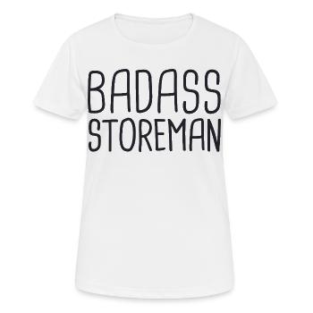 Magasinier Dur à cuire - T-shirt respirant Femme - blanc - Devant - AI Model Female 172 dark (172cm)