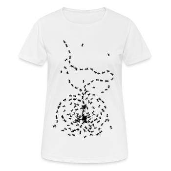 Halloween Ameisenstraße Picknick Wald wandern - Frauen T-Shirt atmungsaktiv - Weiß - Vorne - AI Model Female 172 dark (172cm)