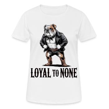 Loyal Bulldog Rebel Leather - Women's Breathable T-Shirt - white - Front - AI Model Female 172 dark (172cm)
