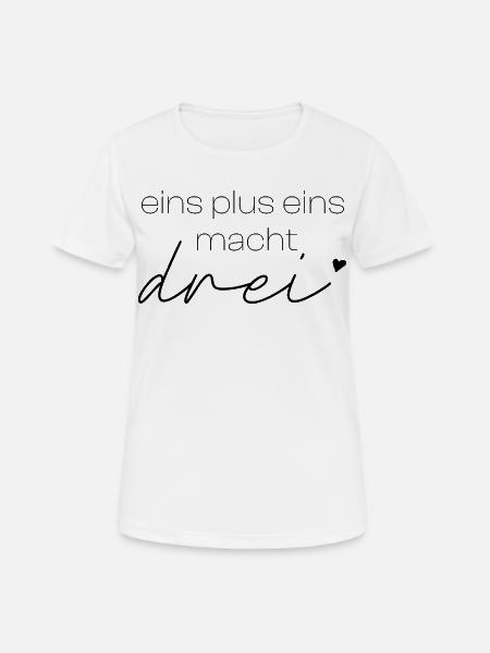 One plus one makes three - Women's Breathable T-Shirt - white