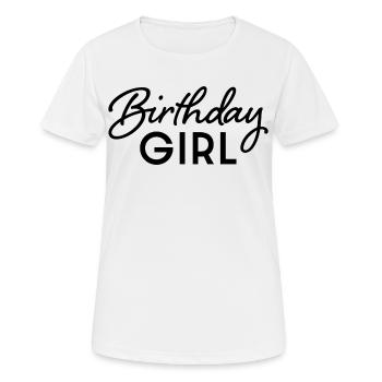 Birthday Girl - Women's Breathable T-Shirt - white - Front - AI Model Female 172 dark (172cm)