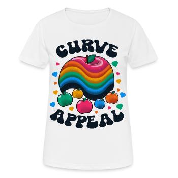 Curve Appeal – colorful body positive graphics - Women's Breathable T-Shirt - white - Front - AI Model Female 172 dark (172cm)