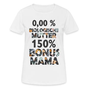 Bonus Maman Maman Belle-mère Cadeau Belle-mère - T-shirt respirant Femme - blanc - Devant - AI Model Female 172 dark (172cm)