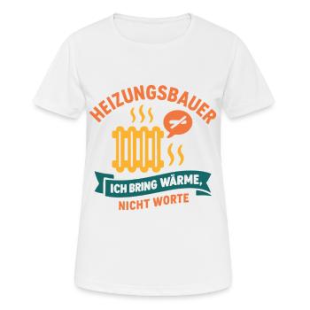 Heizungsbauer Lustiges Motiv - Frauen T-Shirt atmungsaktiv - Weiß - Vorne - AI Model Female 172 dark (172cm)
