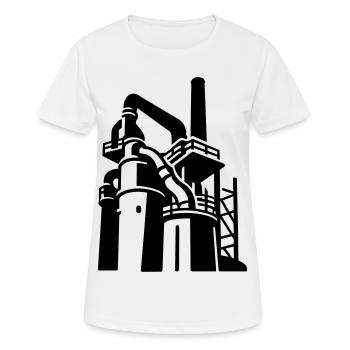 Fabrik Symbol Völklingen - Frauen T-Shirt atmungsaktiv - Weiß - Vorne - AI Model Female 172 dark (172cm)