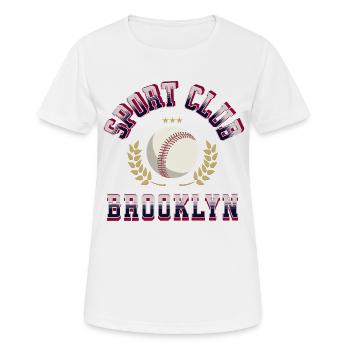 Baseball Team Spirit Emblem - Women's Breathable T-Shirt - white - Front - AI Model Female 172 dark (172cm)