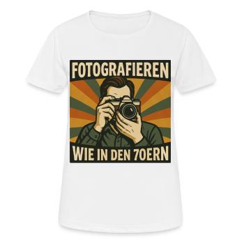 Photographier comme dans les années 70 - T-shirt respirant Femme - blanc - Devant - AI Model Female 172 dark (172cm)