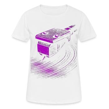 Platine vinyle violette Groove Platine vinyle violette audacieuse - T-shirt respirant Femme - blanc - Devant - AI Model Female 172 dark (172cm)