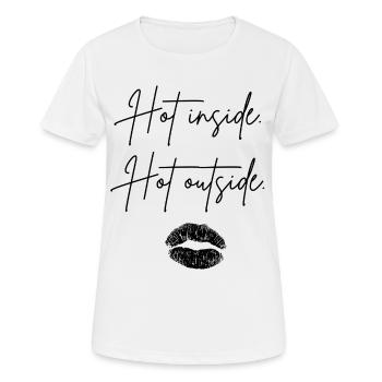 chaud à l’intérieur chaud à l’extérieur - T-shirt respirant Femme - blanc - Devant - AI Model Female 172 dark (172cm)