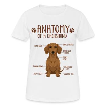 Anatomy of a Dachshund - Women's Breathable T-Shirt - white - Front - AI Model Female 172 dark (172cm)