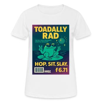 Magazine Grenouille Disco Rad Toadally - T-shirt respirant Femme - blanc - Devant - AI Model Female 172 dark (172cm)