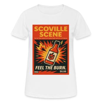 Scène Scoville Feu Flamber Sauce Piquante Magazine - T-shirt respirant Femme - blanc - Devant - AI Model Female 172 dark (172cm)