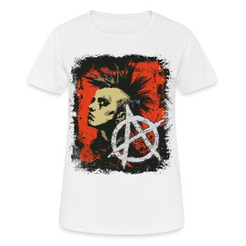 Punkrock Mädchen - Frauen T-Shirt atmungsaktiv - Weiß - Vorne - AI Model Female 172 dark (172cm)