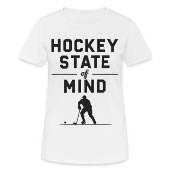 Dicton de hockey sur glaceState of Mind Fan Merchandise - T-shirt respirant Femme - blanc - Devant - AI Model Female 172 dark (172cm)