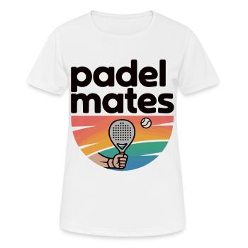 Vintage Padel T-Shirt – Perfekt für Teamplayer - Frauen T-Shirt atmungsaktiv - Weiß - Vorne - AI Model Female 172 dark (172cm)