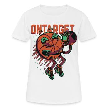 Basket Cartoon - T-shirt respirant Femme - blanc - Devant - AI Model Female 172 dark (172cm)