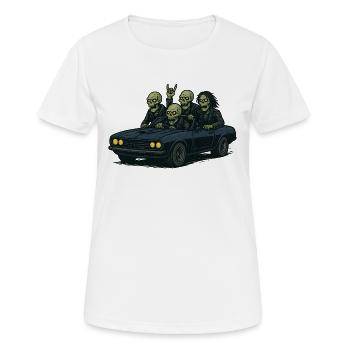 Zombie Road Trip - Women's Breathable T-Shirt - white - Front - AI Model Female 172 dark (172cm)