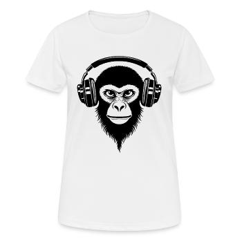 Chemise Fierce Monkey Head Stare Beat Edition - T-shirt respirant Femme - blanc - Devant - AI Model Female 172 dark (172cm)