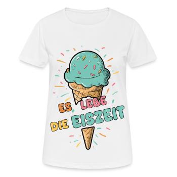 Es lebe die Eiszeit - Eiskugel - Frauen T-Shirt atmungsaktiv - Weiß - Vorne - AI Model Female 172 dark (172cm)