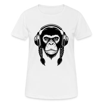 Beatbox Monkey Head Rhythm Crew Edition T-shirt - T-shirt respirant Femme - blanc - Devant - AI Model Female 172 dark (172cm)