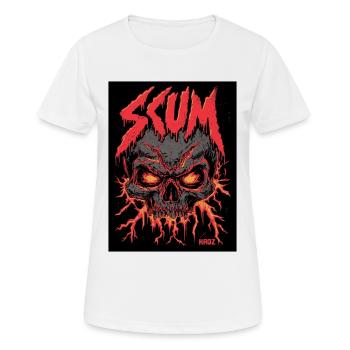 T-shirt graphique Skull Inferno - T-shirt respirant Femme - blanc - Devant - AI Model Female 172 dark (172cm)