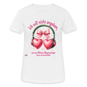 Audiobook Boyfriend - Women's Breathable T-Shirt - white - Front - AI Model Female 172 dark (172cm)