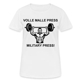 Kraftsport Motivation - Frauen T-Shirt atmungsaktiv - Weiß - Vorne - AI Model Female 172 dark (172cm)