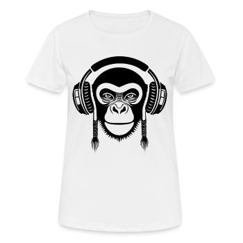 Stereoliebhaber Affenkopf Dual Kanal Edition Shirt - Frauen T-Shirt atmungsaktiv - Weiß - Vorne - AI Model Female 172 dark (172cm)