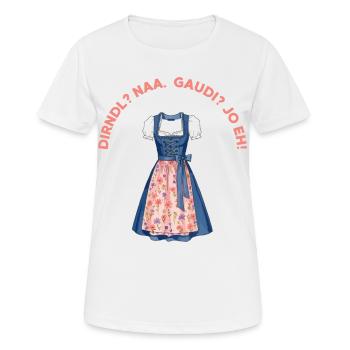 Cornouiller mâle? Naa. Amusement? Yo eh ! - T-shirt respirant Femme - blanc - Devant - AI Model Female 172 dark (172cm)