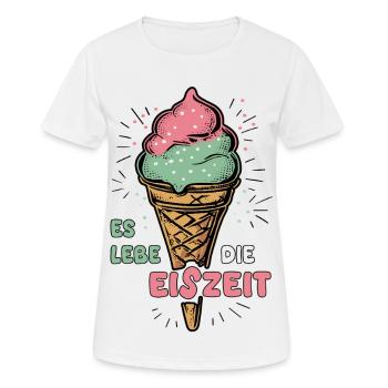 Es lebe die Eiszeit - Frauen T-Shirt atmungsaktiv - Weiß - Vorne - AI Model Female 172 dark (172cm)