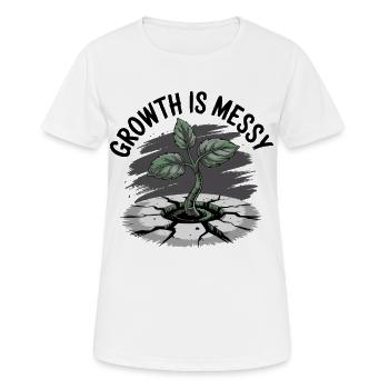 Wachstum ist chaotisch - Frauen T-Shirt atmungsaktiv - Weiß - Vorne - AI Model Female 172 dark (172cm)
