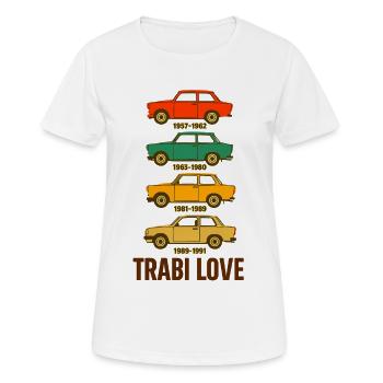 Trabi Love Retro Car Trio - Frauen T-Shirt atmungsaktiv - Weiß - Vorne - AI Model Female 172 dark (172cm)