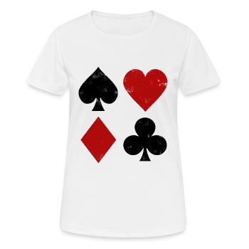 Playing Cards Geometry - Women's Breathable T-Shirt - white - Front - AI Model Female 172 dark (172cm)