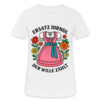 Dirndl Replacement – The Will Counts - Women's Breathable T-Shirt - white - Front - AI Model Female 172 dark (172cm)