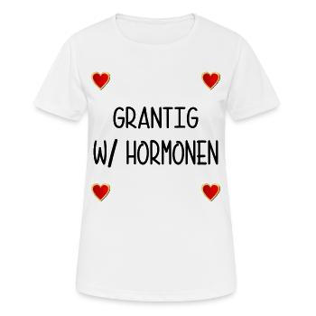 WECHSELJAHRE MENOPAUSE GRANTIG HORMONE - T-shirt respirant Femme - blanc - Devant - AI Model Female 172 dark (172cm)