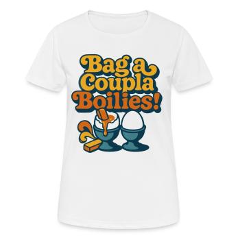 Schnapp dir ein paar Boilies! - Frauen T-Shirt atmungsaktiv - Weiß - Vorne - AI Model Female 172 dark (172cm)