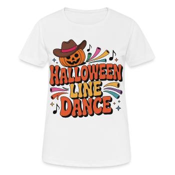 Halloween Line Dance Motiv - Frauen T-Shirt atmungsaktiv - Weiß - Vorne - AI Model Female 172 dark (172cm)