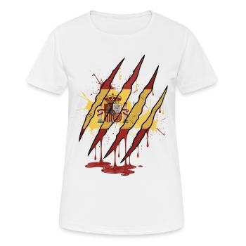 Scratch Mark Spain Flag Claw Grunge Style - Women's Breathable T-Shirt - white - Front - AI Model Female 172 dark (172cm)