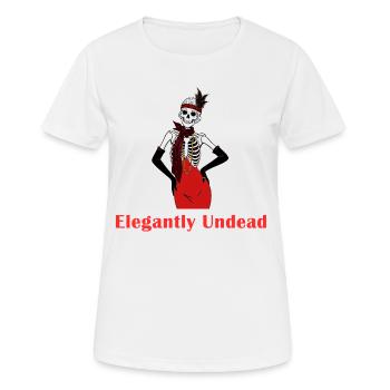 Elegantly Undead - Women's Breathable T-Shirt - white - Front - AI Model Female 172 dark (172cm)