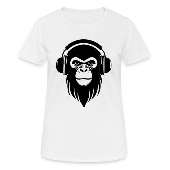 Chemise Monkey Head Graffiti Streetstyle Beat Edition - T-shirt respirant Femme - blanc - Devant - AI Model Female 172 dark (172cm)