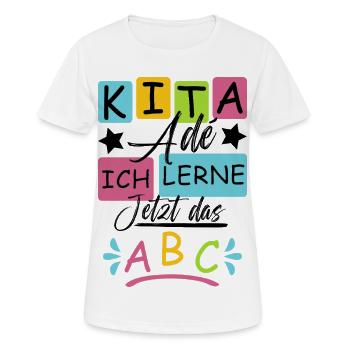 Kita Abgänger 2026 - Frauen T-Shirt atmungsaktiv - Weiß - Vorne - AI Model Female 172 dark (172cm)