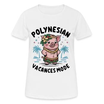 Polynesian Vibes Ambiance Îles Tropicales Soleil - T-shirt respirant Femme - blanc - Devant - AI Model Female 172 dark (172cm)