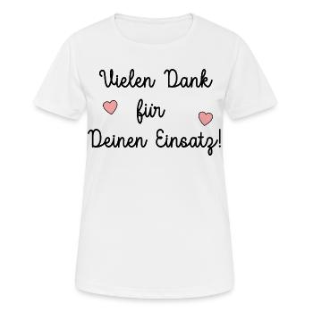 Merci beaucoup engagement soutien - T-shirt respirant Femme - blanc - Devant - AI Model Female 172 dark (172cm)
