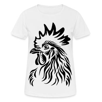 Rooster Chicken Chicken Chicken Coop Farmer Farm - Women's Breathable T-Shirt - white - Front - AI Model Female 172 dark (172cm)