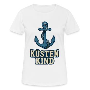 Küsten Kind Anker Motiv - Frauen T-Shirt atmungsaktiv - Weiß - Vorne - AI Model Female 172 dark (172cm)