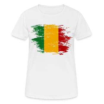 Mali flag used - Women's Breathable T-Shirt - white - Front - AI Model Female 172 dark (172cm)