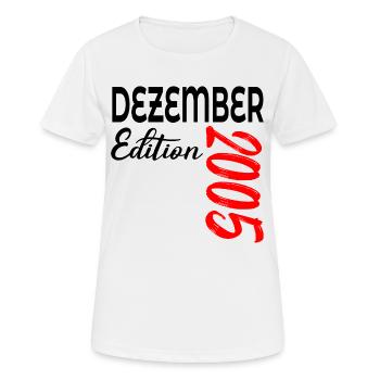 21E ANNIVERSAIRE DÉCEMBRE 2005 - T-shirt respirant Femme - blanc - Devant - AI Model Female 172 dark (172cm)