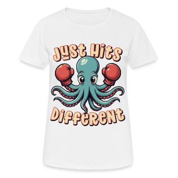 Just Hits Different - Women's Breathable T-Shirt - white - Front - AI Model Female 172 dark (172cm)