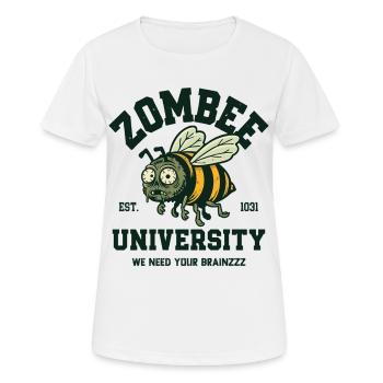 Université Zombee - T-shirt respirant Femme - blanc - Devant - AI Model Female 172 dark (172cm)
